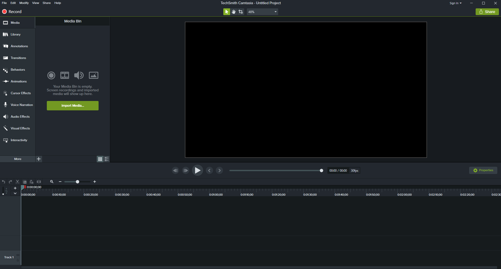 Screenshot der Screencast Software TechSmith Camtasia
